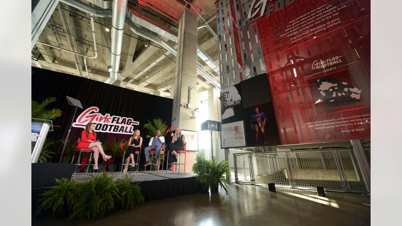 Girls Flag Football Wall Unveil at Mercedes-Benz Stadium