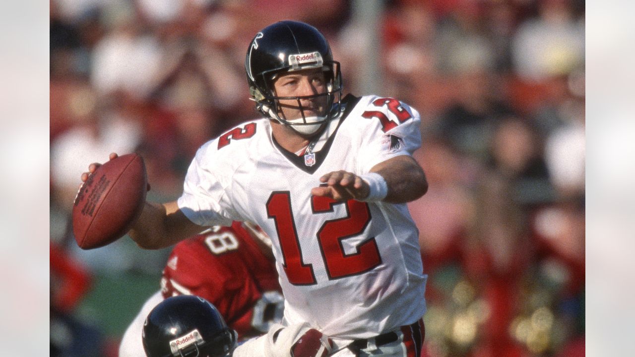 Atlanta Falcons Keith Brooking and Chris Draft in action vs Green