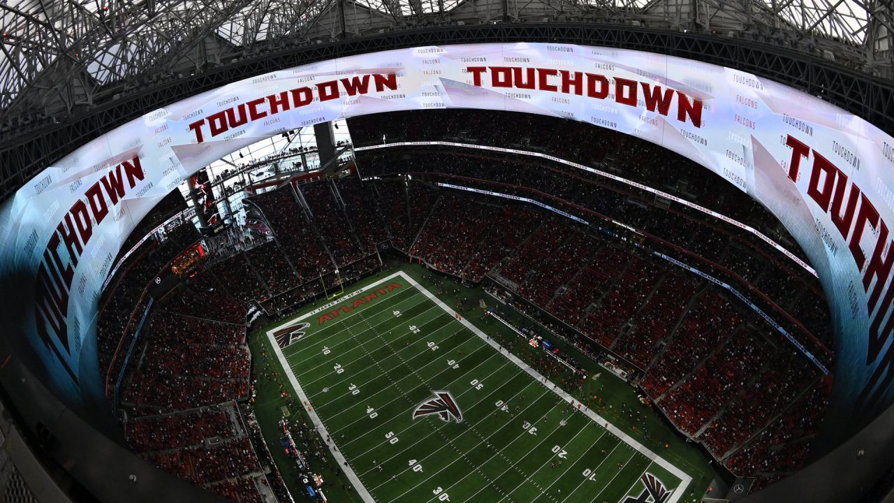 A Bird's-Eye View Of Mercedes-Benz Stadium, Atlanta's Epic NFL Wonderplex