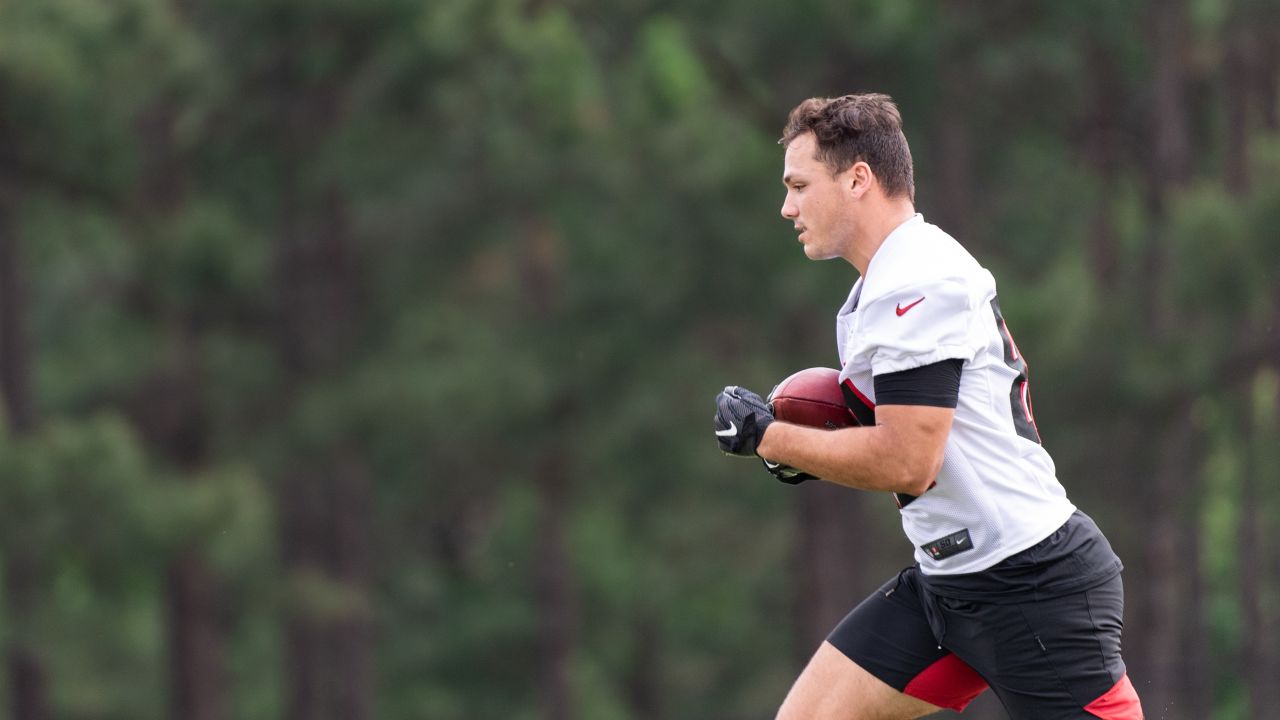 Atlanta Falcons tight end John Raine (89) walks off the field