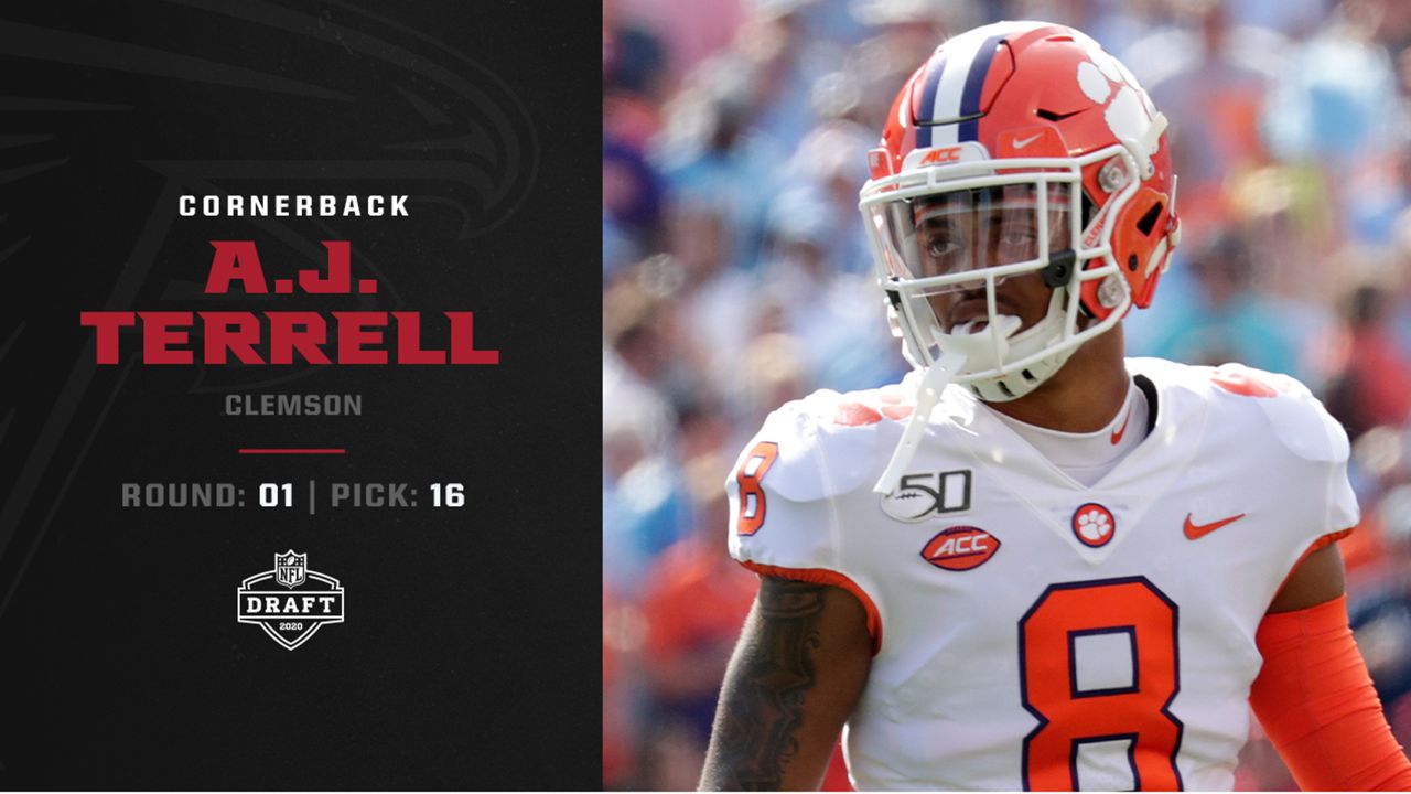 Men's Atlanta Falcons A.J. Terrell Nike Black 2020 NFL Draft First Round Pick Game Jersey Size: 3XL