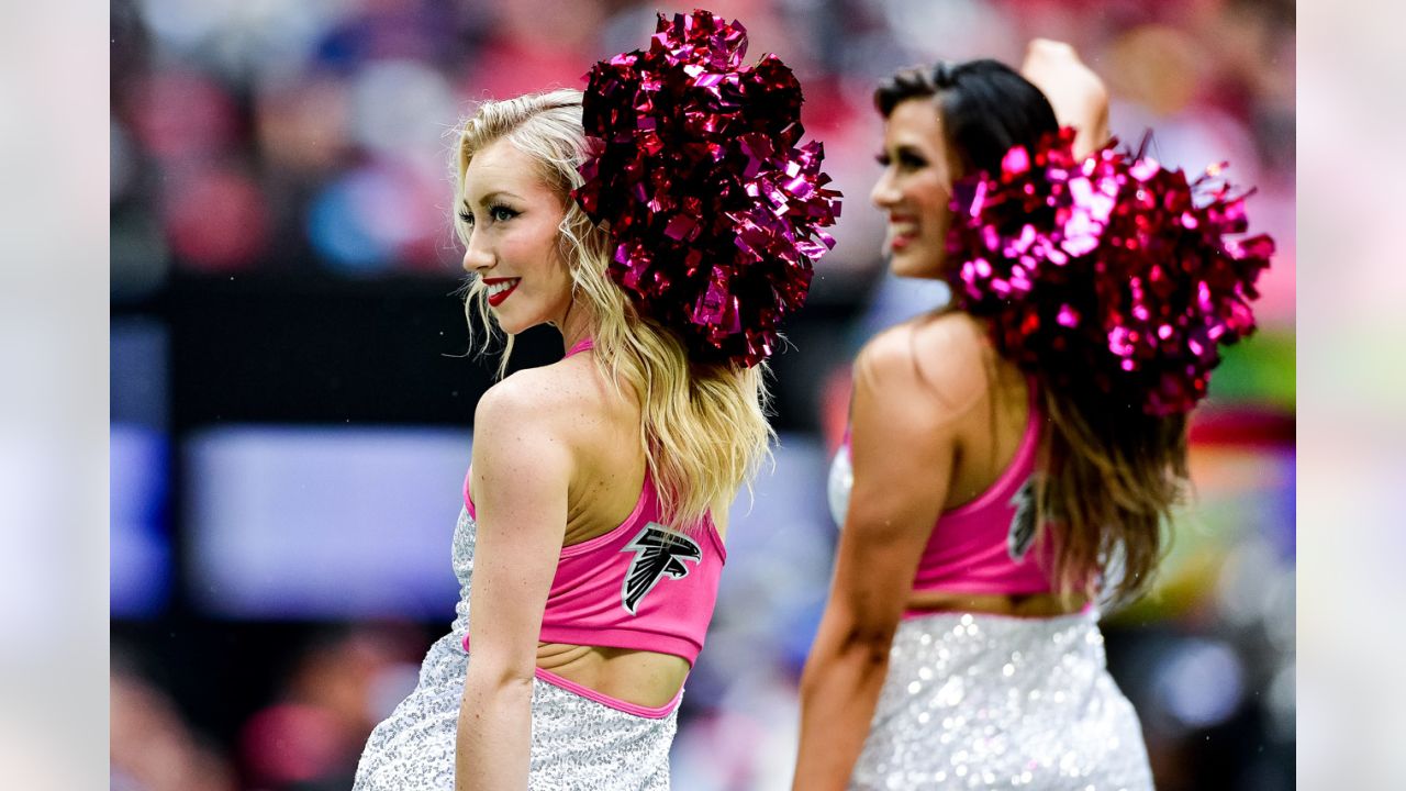 Falcons Cheerleaders Supporting Breast Cancer Awareness Month