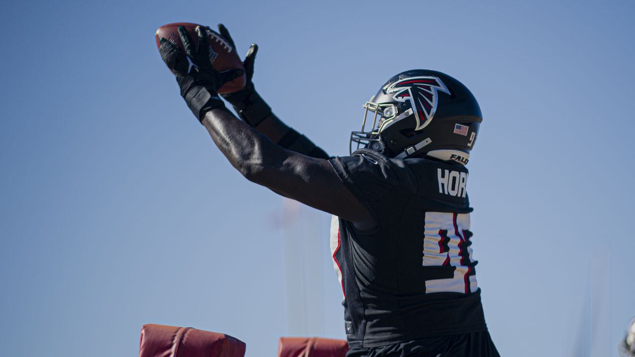 Atlanta Falcons defensive tackle Timmy Horne (93) runs for the