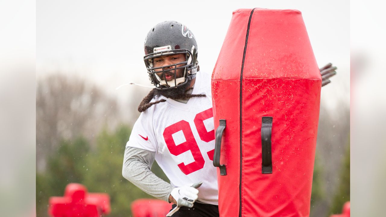 Atlanta Falcons #59 De'Vondre Campbell White Game Jersey