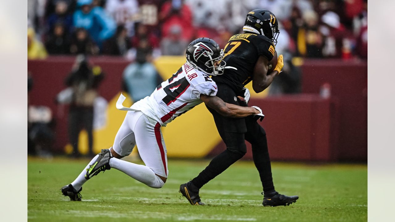 Atlanta Falcons running back Tyler Allgeier (25) pictured during an NFL  football game against the Washington Commanders, Sunday, November 27, 2022  in Landover. (AP Photo/Daniel Kucin Jr Stock Photo - Alamy