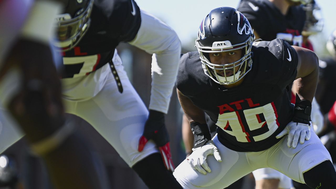 Shanna Lockwood/© 2022 Atlanta Falcons - Atlanta Falcons kicker Younghoe Koo  #7 during practice in Flowery Branch, Georgia, on …