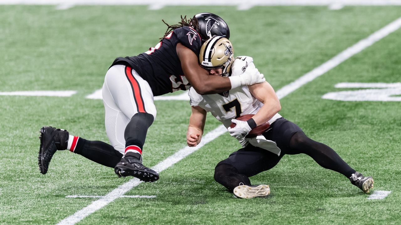 Taysom Hill New Orleans Saints Game-Used #7 White Jersey vs. New York Jets  on December 12 2021