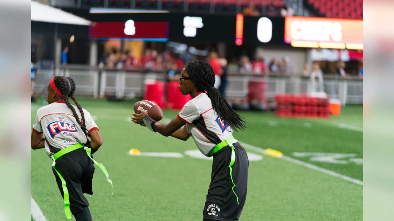 PHOTOS: NFL FLAG football teams take the field at Mercedes-Benz Stadium