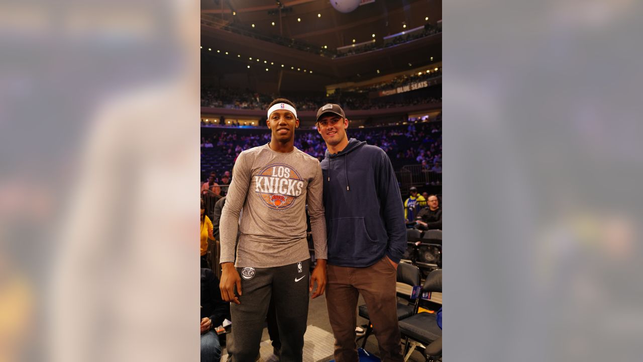 Photos: Daniel Jones and Sterling Shepard take in Knicks game