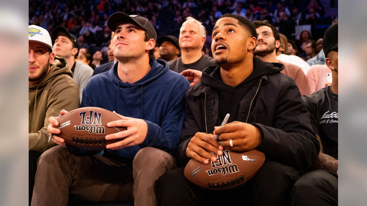 Photos: Daniel Jones and Sterling Shepard take in Knicks game