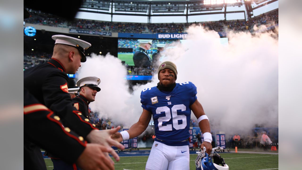 A close up view of a New York Giants Salute to Service sweatshirt News  Photo - Getty Images