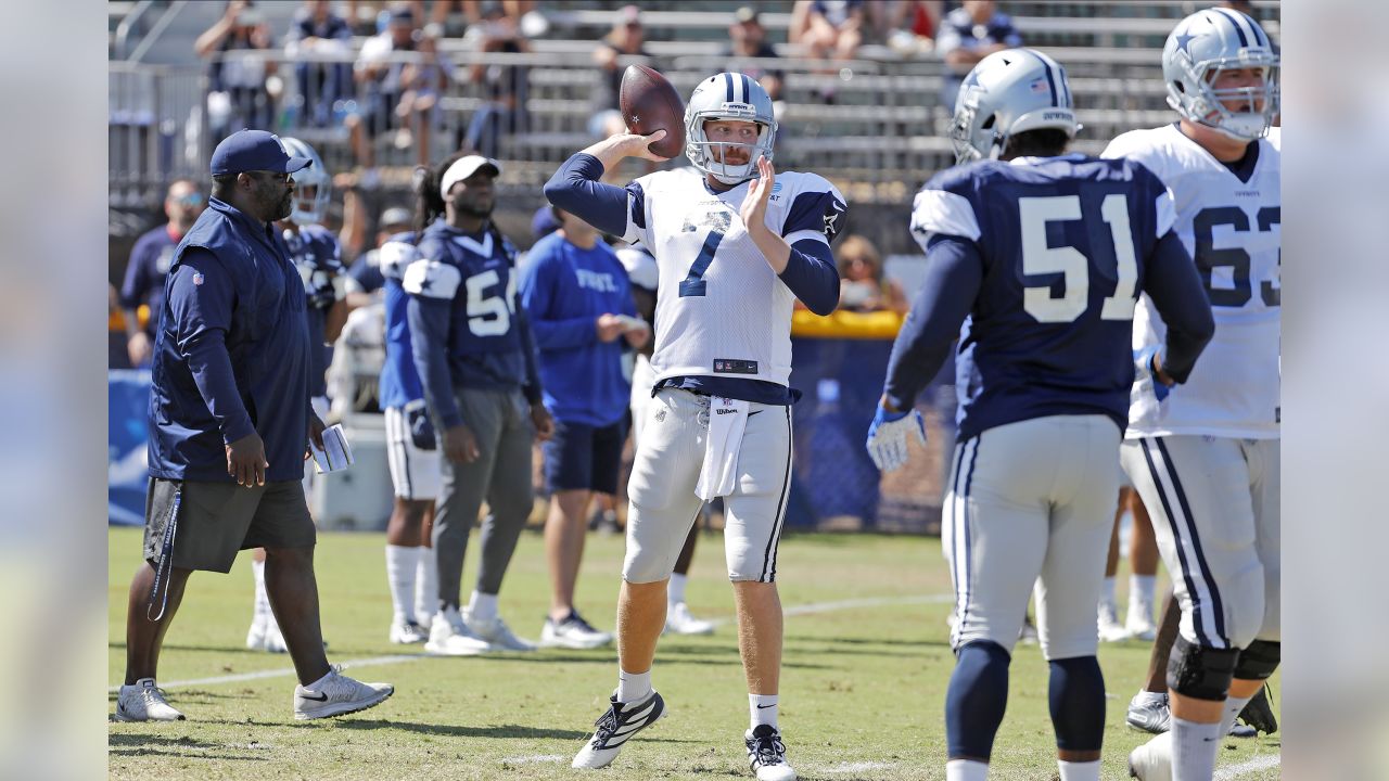 Dallas Cowboys tight end Jason Witten (82) stands on the field during an  organized team activity at its NFL football training facility in Frisco,  Texas, Wednesday, May 29, 2019. (AP Photo/Ron Jenkins