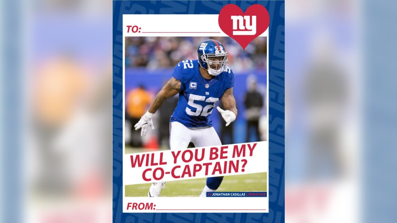 New York Giants Valentine's Day Cards