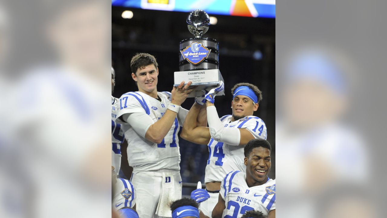 Duke quarterback Daniel Jones (17) during the NCAA college