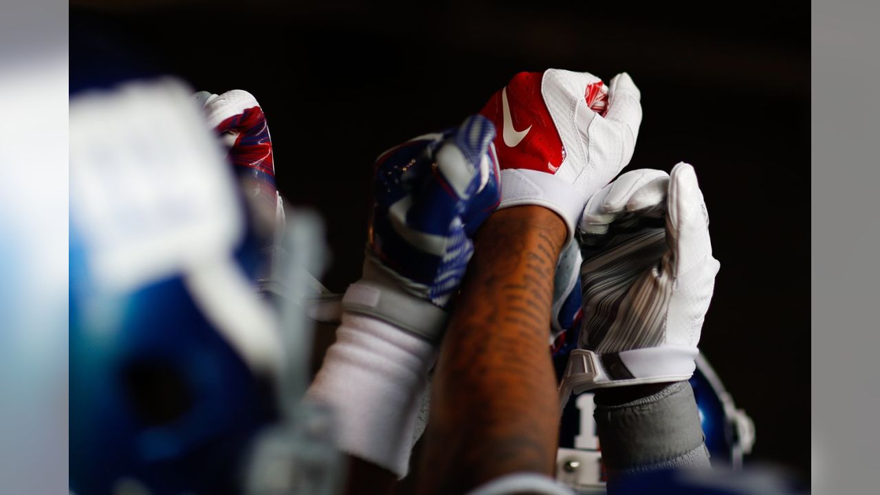 Jay Bromley Game Worn New York Giants Logo Nike Gloves