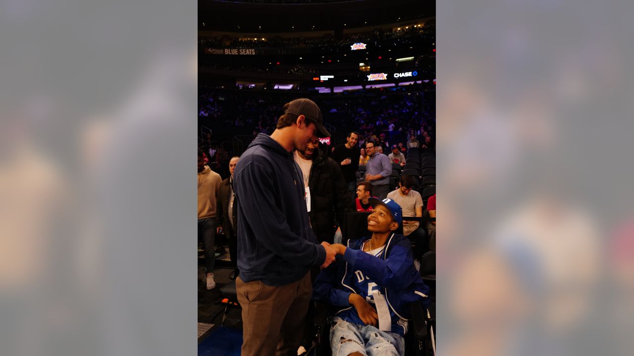 Photos: Daniel Jones and Sterling Shepard take in Knicks game