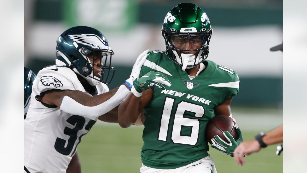 Philadelphia Eagles safety Grayland Arnold (37) reacts after a