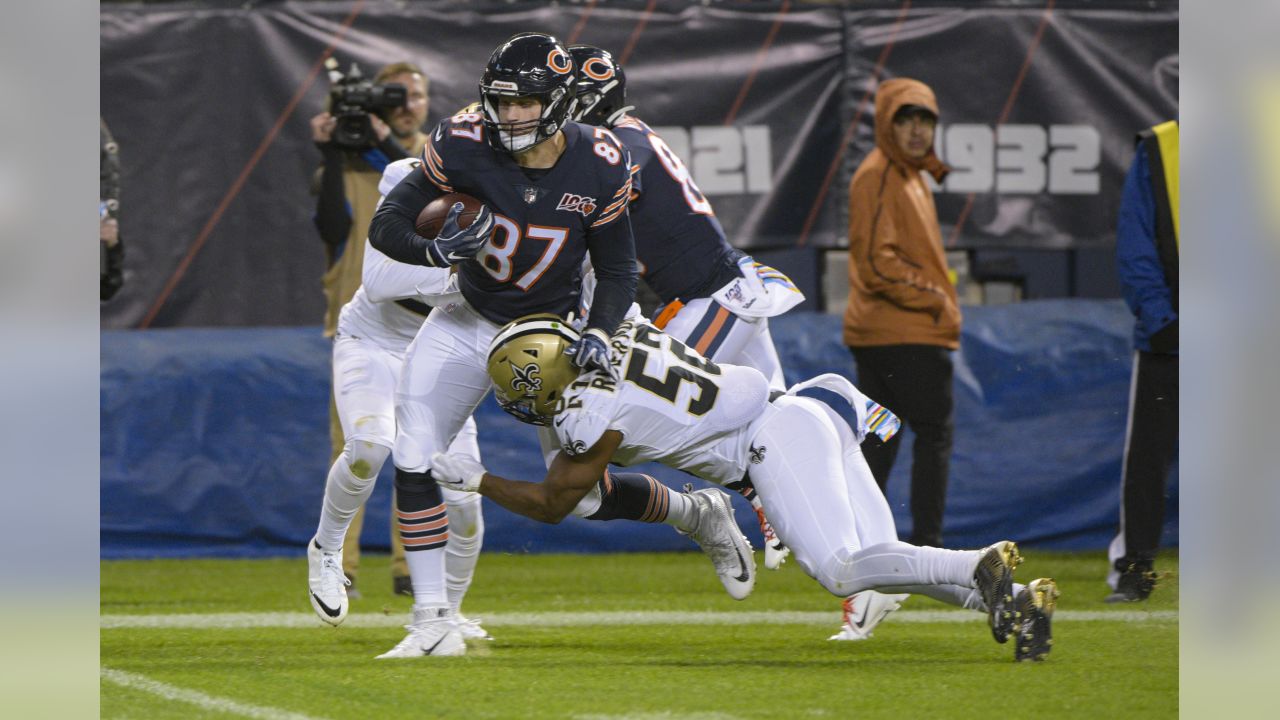 Chicago Bears linebacker Khalil Mack (52) chases Seattle Seahawks  quarterback Russell Wilson (3) during the second half of an NFL football  game Monday, Sept. 17, 2018, in Chicago. (AP Photo/Nam Y. …