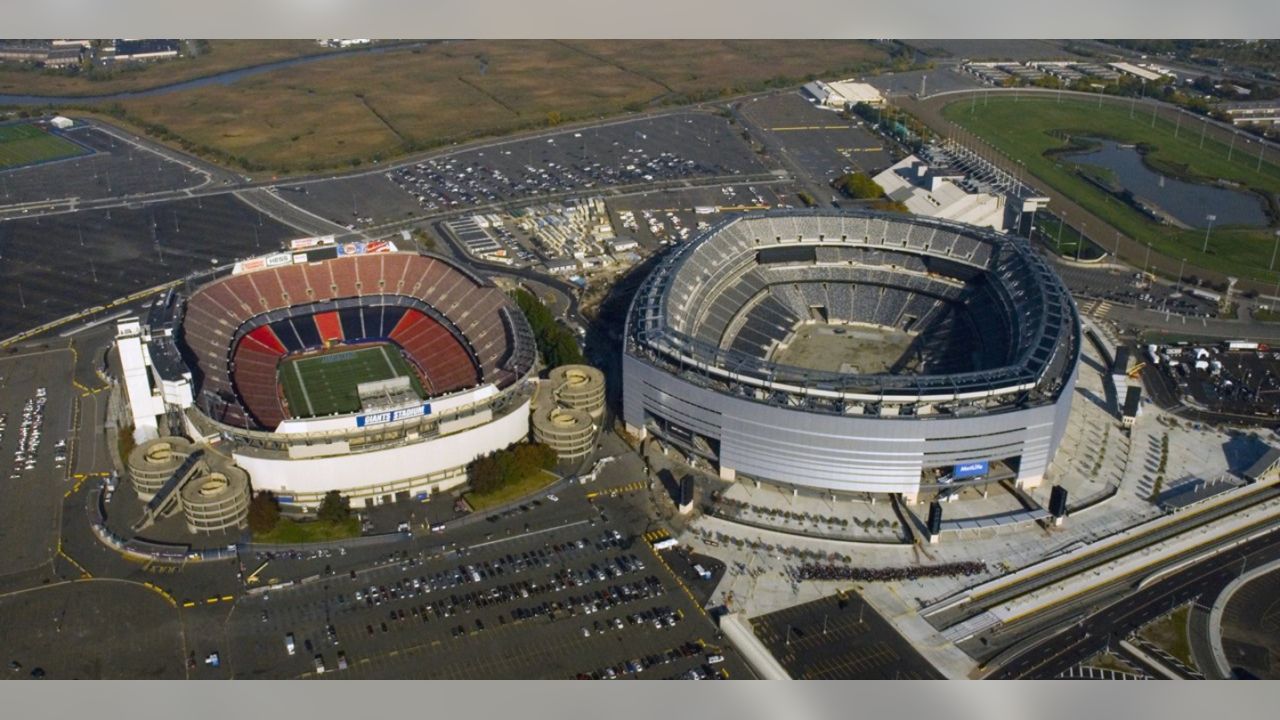 Giants Stadium New York Giants Aerial Poster - the Stadium Shoppe