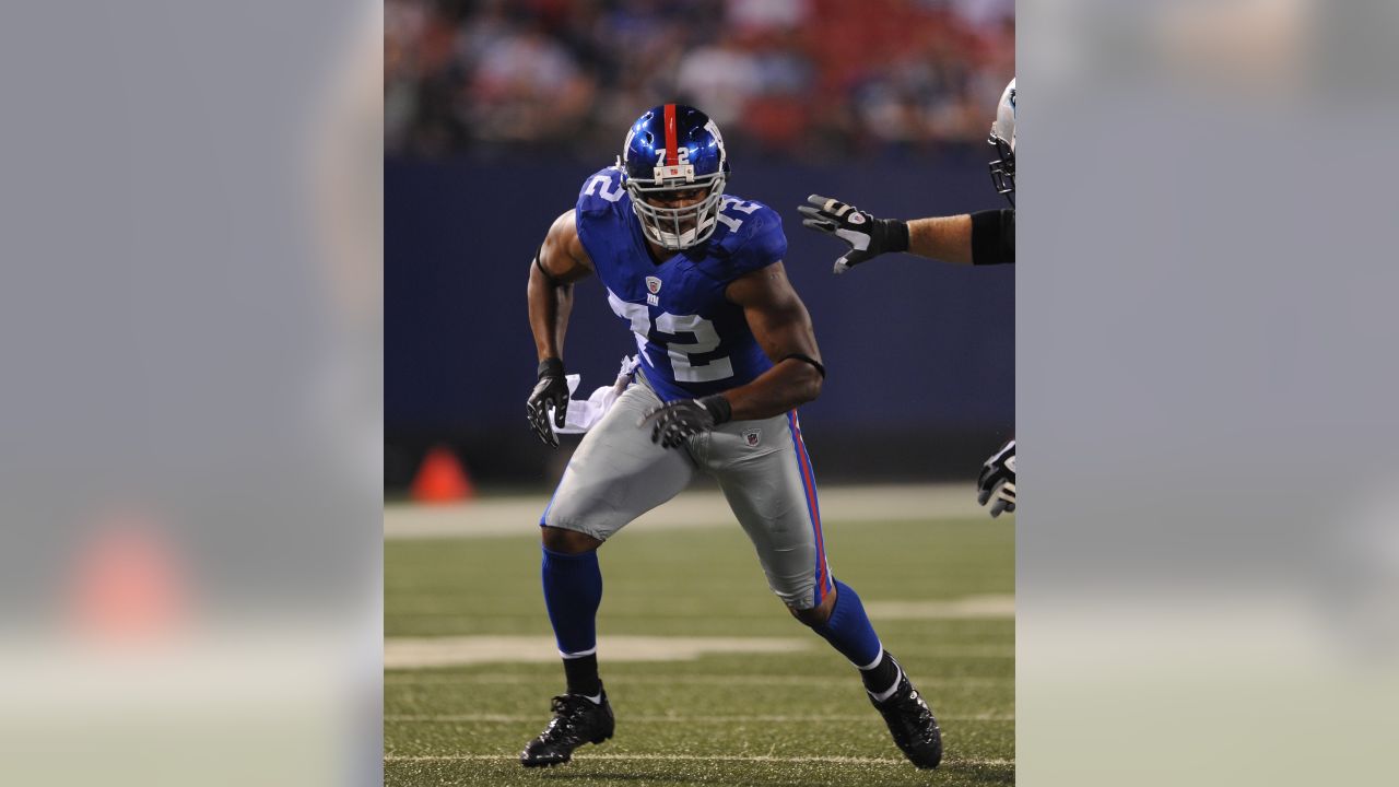 New York Giants DE Osi Umenyiora practices for 1st time since