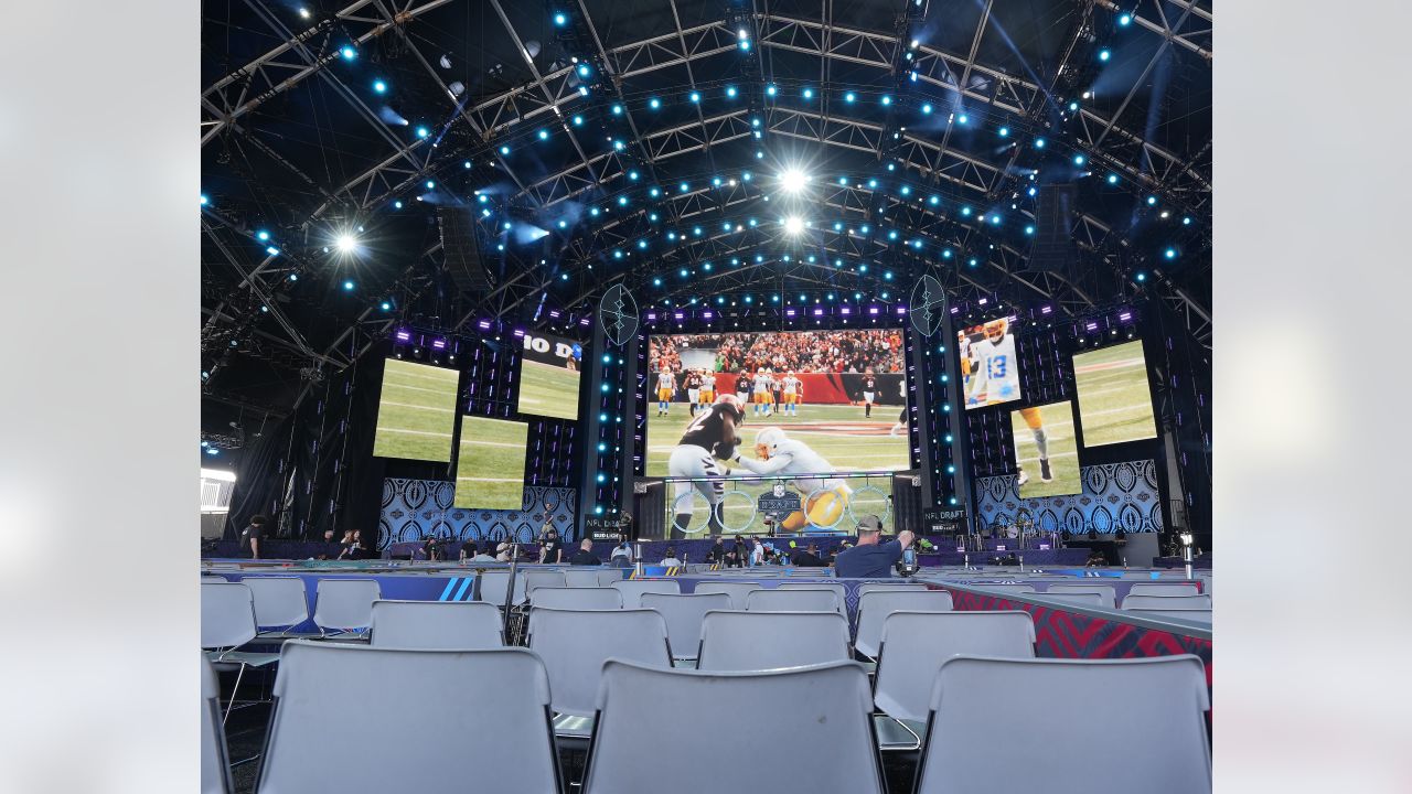 First look at NFL draft theater on Strip, red carpet stage at Bellagio