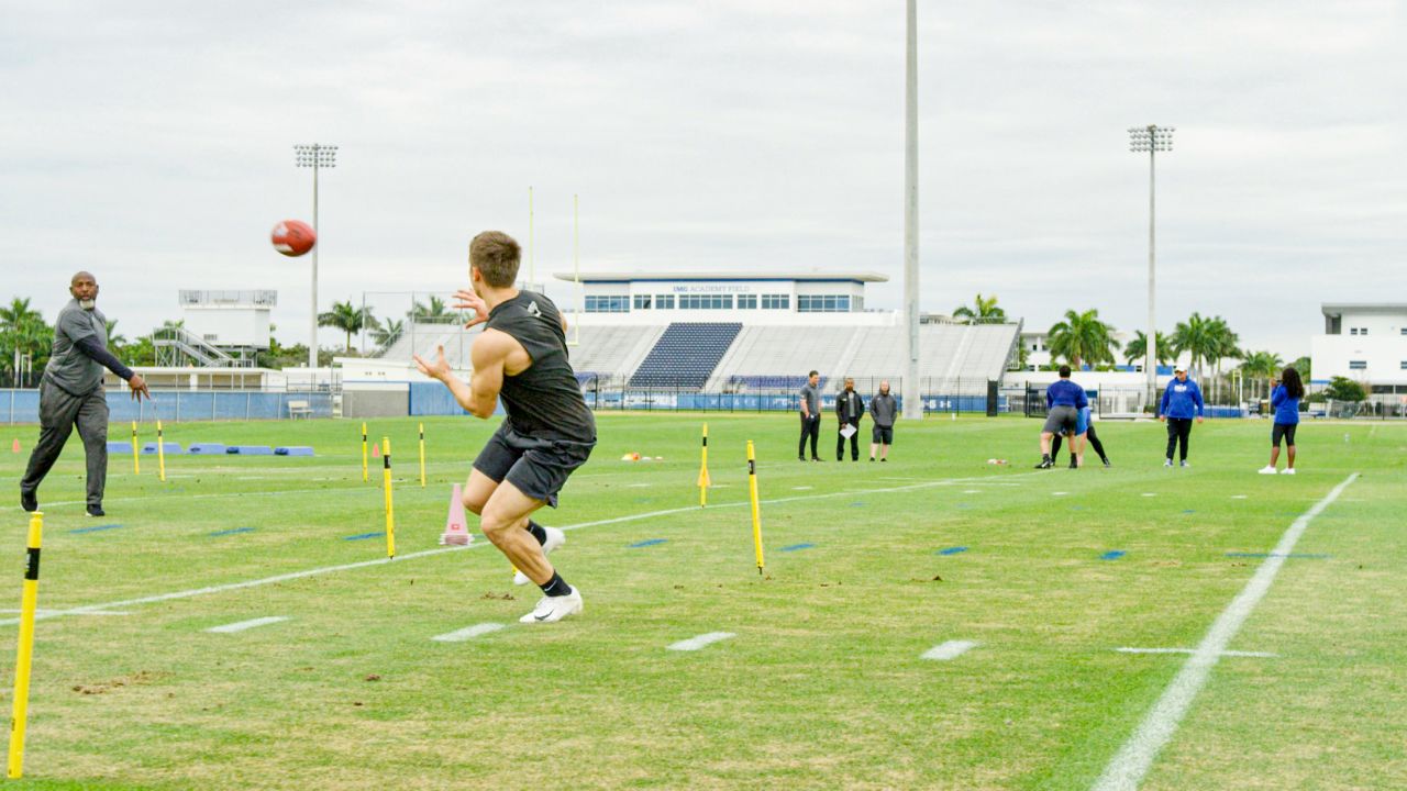 Sandro Platzgummer (New York Giants) with some shifty moves 