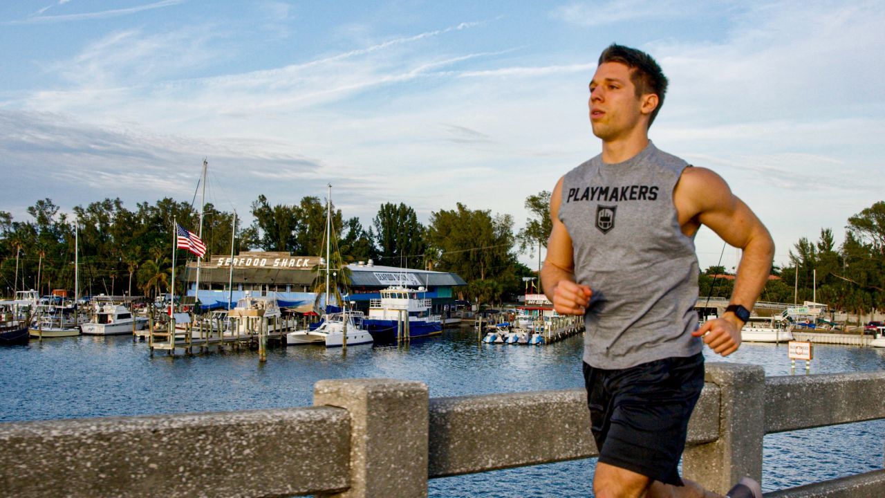 Former rugby player and New York Giants running back Sandro