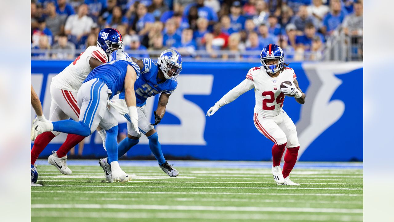 DETROIT, MI - AUGUST 11: Detroit Lions TE Brock Wright (89) in action  during the game between New York Giants and Detroit Lions on August 11,  2023 at Ford Field in Detroit