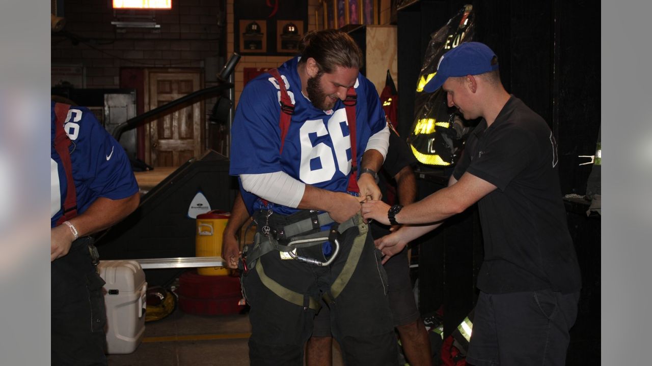 Giants visit the real heroes at FDNY Engine 22 Ladder 13