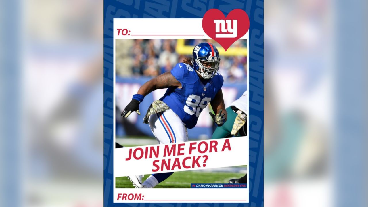 New York Giants Valentine's Day Cards