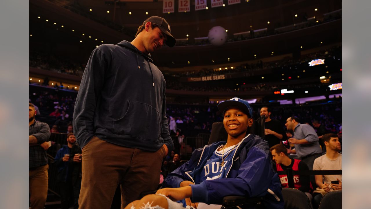 Photos: Daniel Jones and Sterling Shepard take in Knicks game