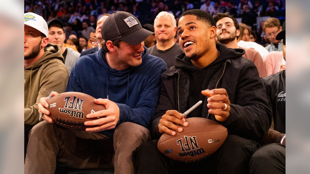 Photos: Daniel Jones and Sterling Shepard take in Knicks game