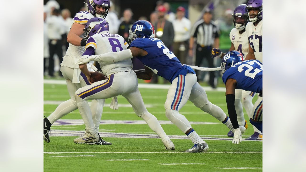 New York Giants defensive tackle Dexter Lawrence (97) takes the field to  face the Washington Commanders during an NFL football game Sunday, Dec. 4,  2022, in East Rutherford, N.J. (AP Photo/Adam Hunger