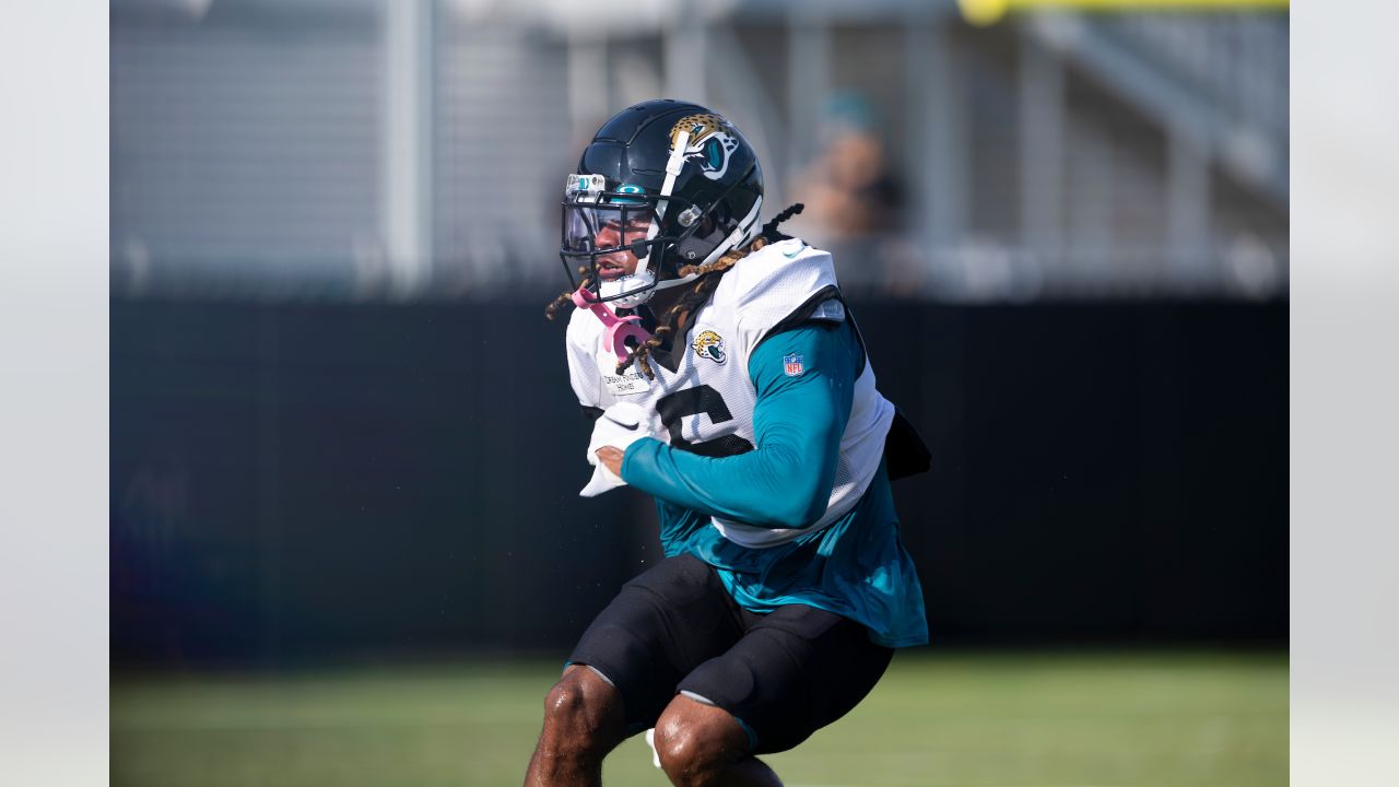 JACKSONVILLE, FL - JULY 27: Jacksonville Jaguars running back Snoop Conner  (24) runs with the ball during training camp on July 27, 2022 at Episcopal  School of Jacksonville in Jacksonville, Fl. (Photo