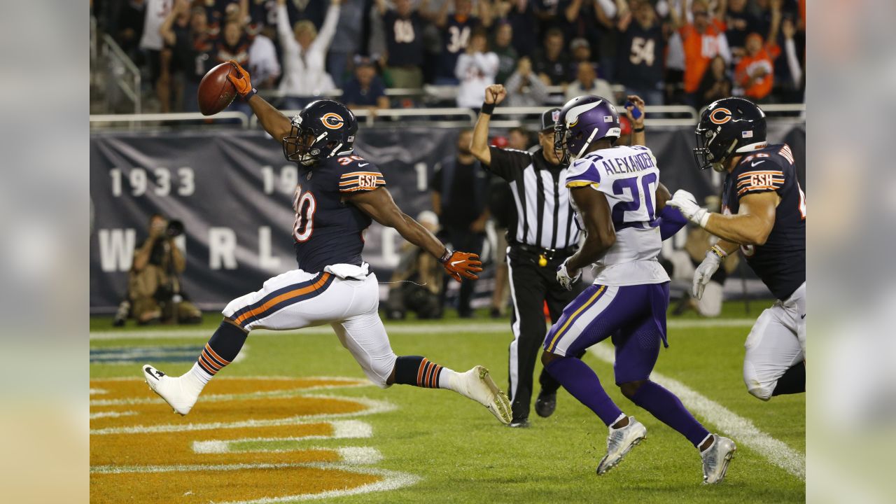 August 25, 2018: Chicago, Illinois, U.S. - Bears #30 Benny Cunningham in  action during the NFL Game