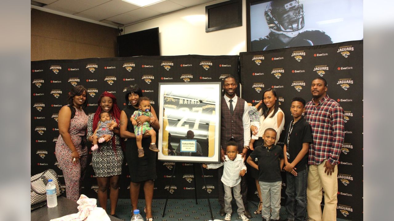 Rashean Mathis celebrates his Jaguars career