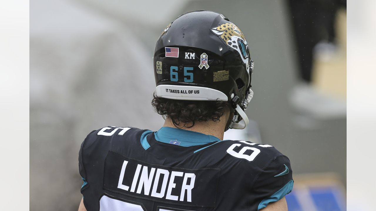 Brandon Linder Jacksonville Jaguars Practice-Used #65 White Jersey from the  2018 NFL Season - Size 58