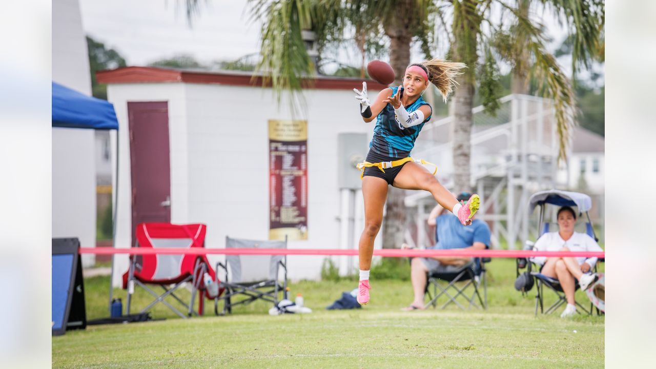 Girls flag football team representing the Patriots set to compete in NFL  Flag Football Championships