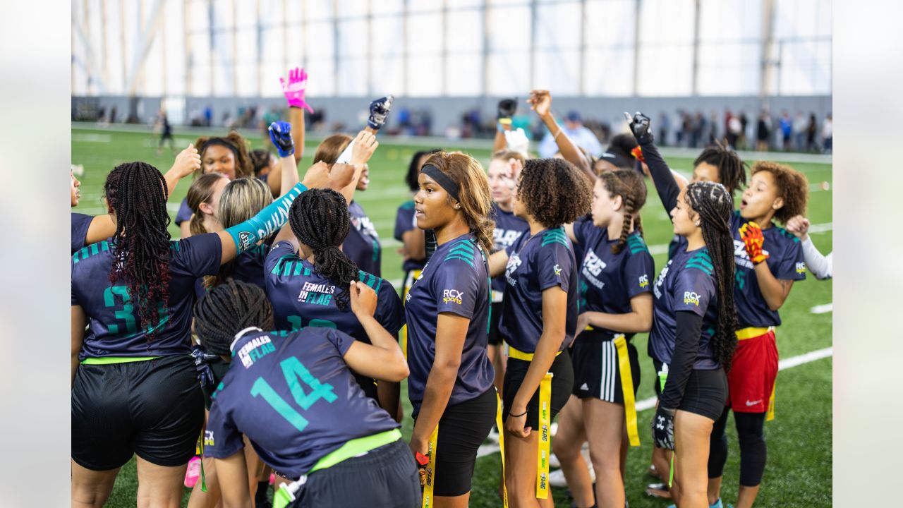 Rams and Chargers host surprise jersey unveiling for League of Champions  Girls Flag Football teams