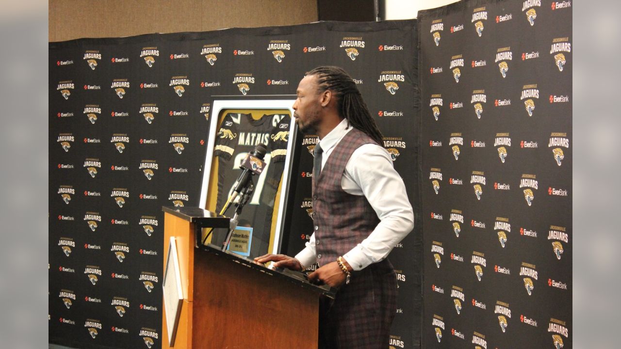 Rashean Mathis celebrates his Jaguars career