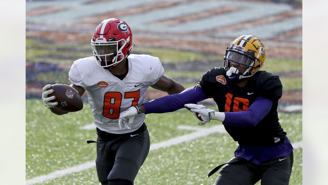 Missouri's Tyree Gillespie catches a ball as he participates in the  school's pro day football w …