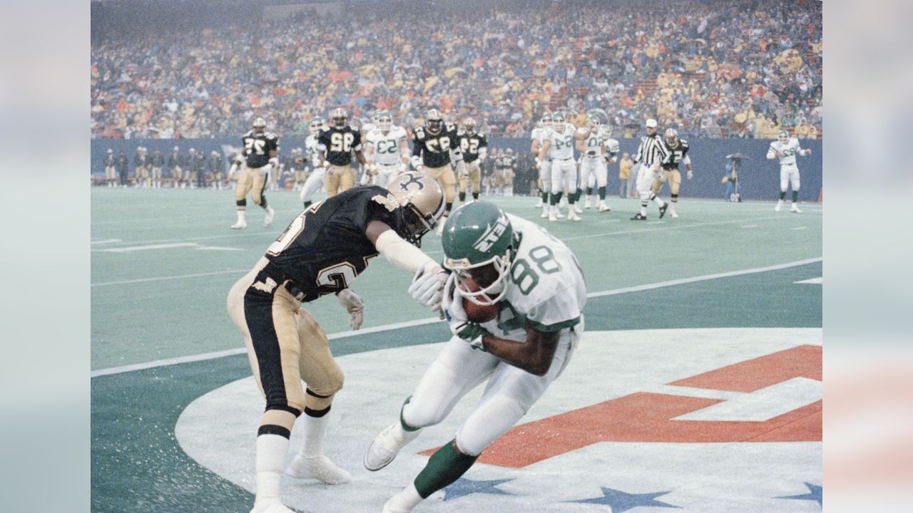 Al Toon of the New York Jets looks on during an NFL football game