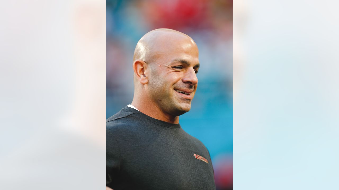 New York Jets' head coach Robert Saleh gives a press conference before an  NFL practice session at Hanbury Manor Marriott Hotel and Country Club near  the town of Ware, in south east