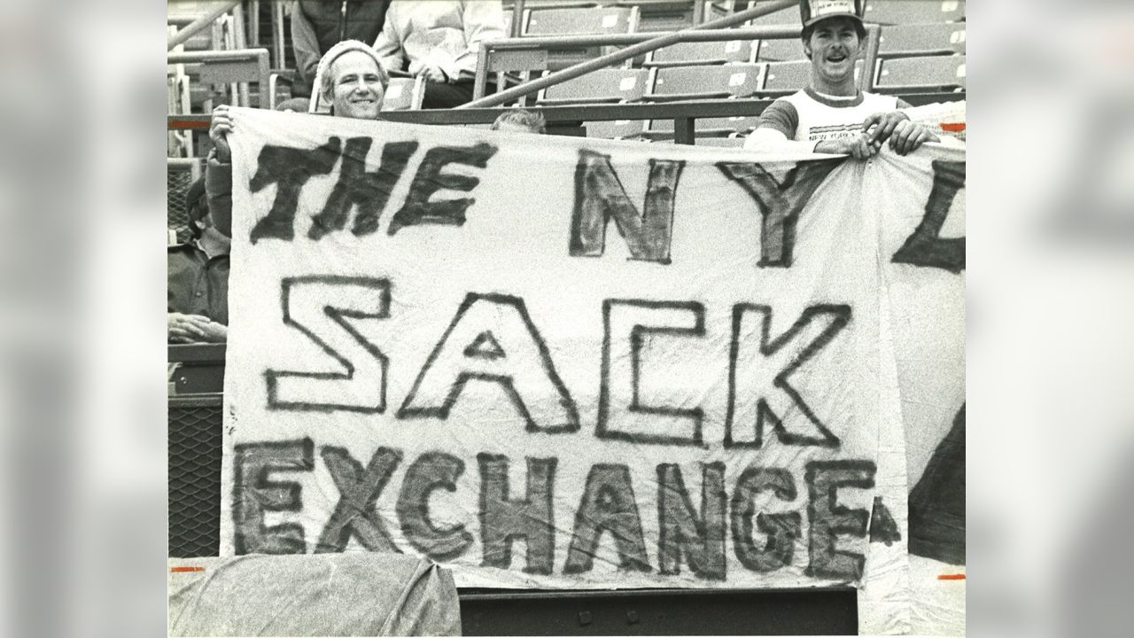 NY Jets - NY Sack Exchange Stands On Pro-Keds - Joe Klecko, Marty Lyons,  Abdul Salaam, Mark Gastineau, Original Vintage Poster