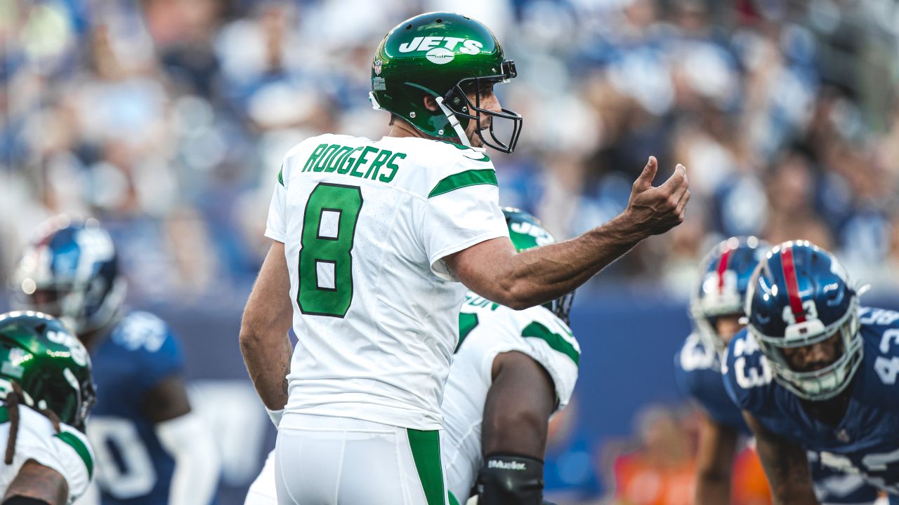 Aaron Rodgers throws a TD pass in his brief preseason debut as Jets beat  Giants 32-24