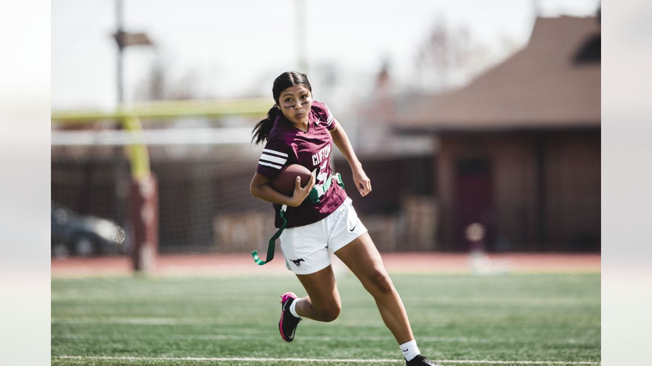 Jets Send Stars to Wayne Valley's Girls Flag Football Practice