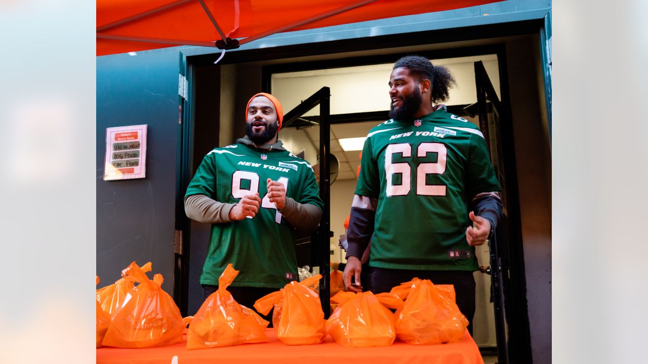 NY Jets Thanksgiving Give Back At Harlem Food Bank