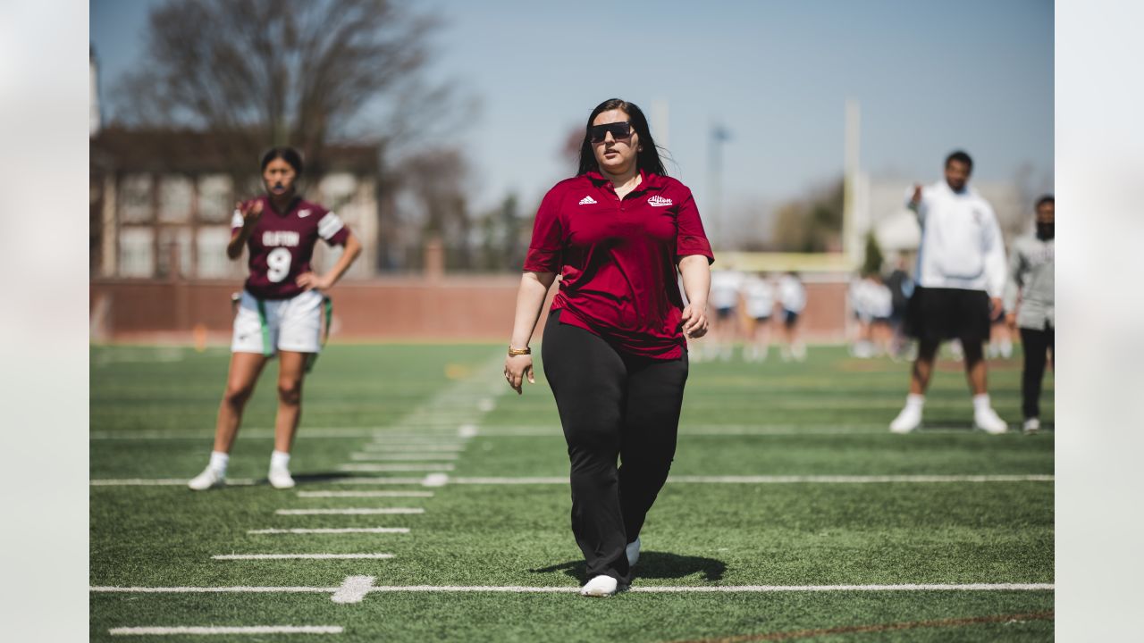 Jets Send Stars to Wayne Valley's Girls Flag Football Practice