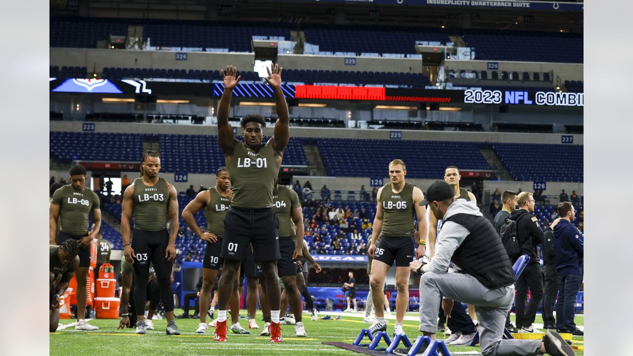 Jack Jones #DB19 of Arizona State runs a drill during the NFL Combine  News Photo - Getty Images