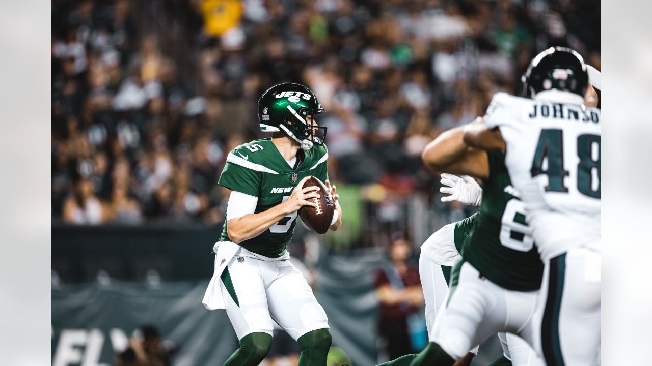 New York Jets cornerback Luq Barcoo (38) in action against the Philadelphia  Eagles during an NFL pre-season football game, Friday, Aug. 12, 2022, in  Philadelphia. (AP Photo/Rich Schultz Stock Photo - Alamy